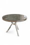 Hanah Home Mesa de Comedor Antracita y Cromo